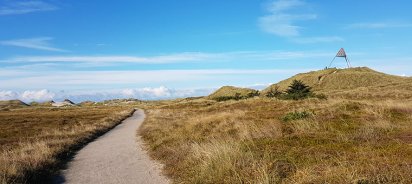 Naturstien over heden i Haurvig ved Vesterhavet