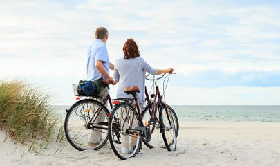 Cykler paa stranden