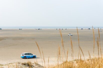 Bil på Rømøs strand