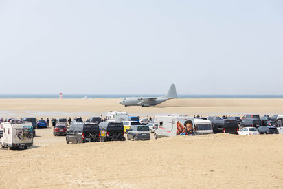 Hercules-fly på Rømøs strand i august 2025