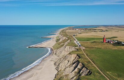 leuchtturm bovbjerg fyr steilküste nordsee in Dänemark