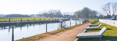 Bootsanleger am Fluss Varde im Centrum