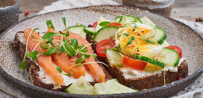 Traditionelles Smørrebrød in Dänemark