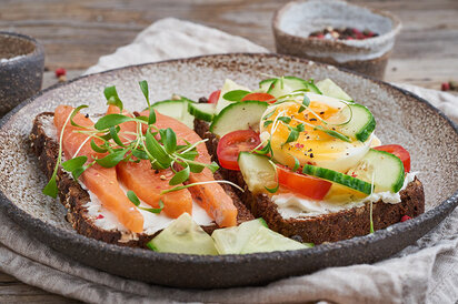 Traditionelles Smørrebrød in Dänemark