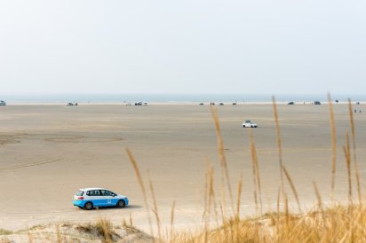 Auto am Strand auf Römö