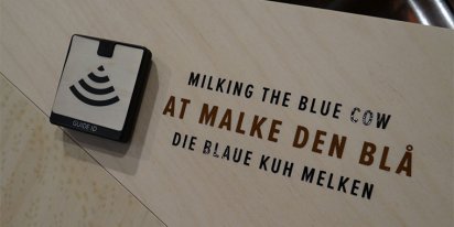 Die blaue Kuh melken