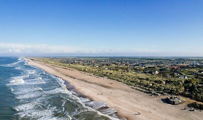 Dronebillede fra Søndervig Strand