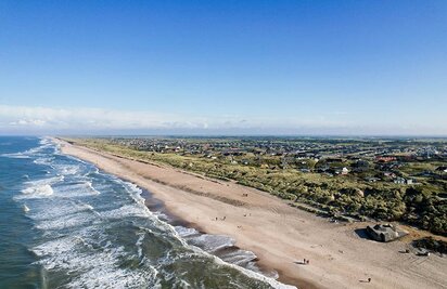 Dronebillede fra Søndervig Strand