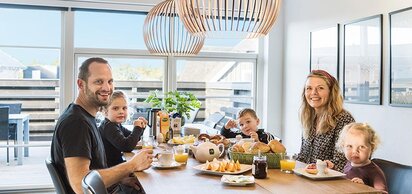 Frühstück im familienfreundlichen Ferienhaus