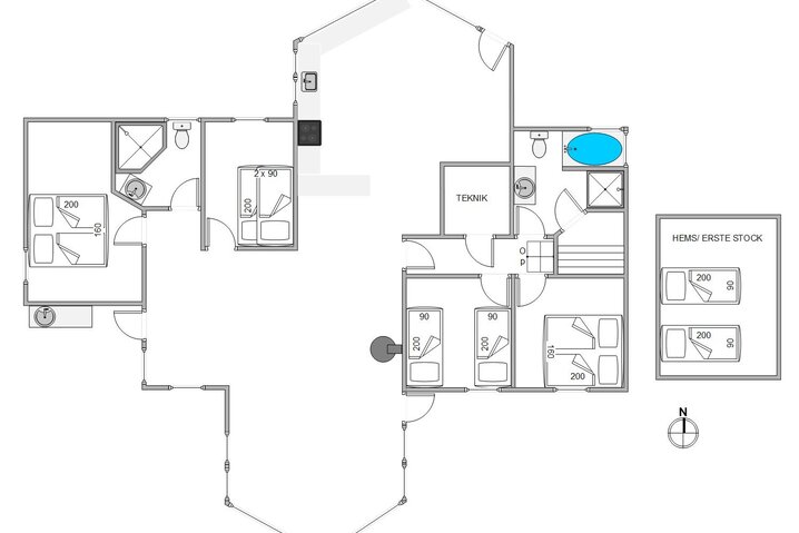 Ferienhaus 20019 in Blomstervangen 66, Jegum Ferieland - Bild #5