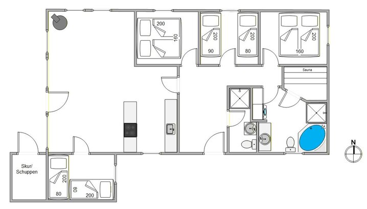 Ferienhaus 20332 in Enebærvangen 5, Jegum Ferieland - Bild #13