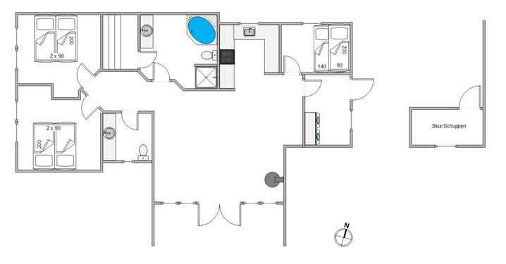 Ferienhaus 20438 in Blomstervangen 132, Jegum Ferieland - Bild #5