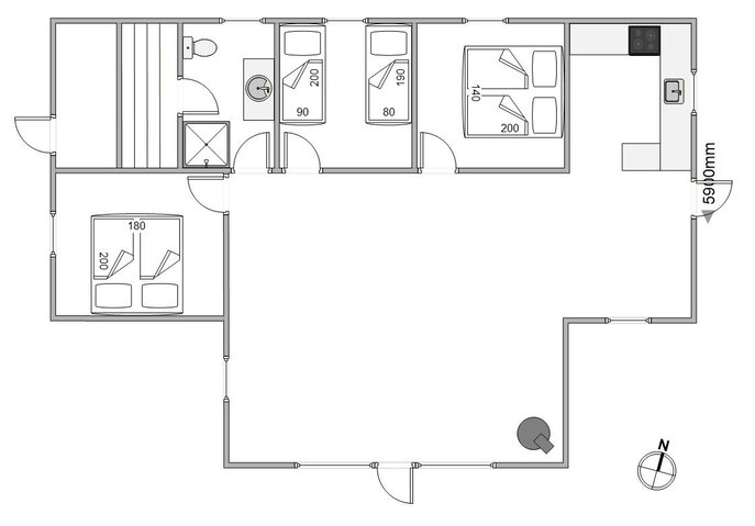Ferienhaus 20758 in Blomstervangen 80, Jegum Ferieland - Bild #13