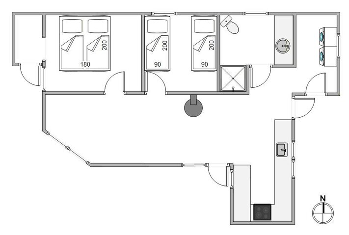 Ferienhaus 20793 in Nordskrænten 21, Jegum Ferieland - Bild #13