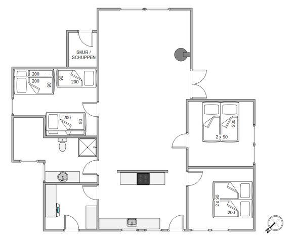 Ferienhaus 61008 in Fyrrevænget 47, Ho - Bild #5