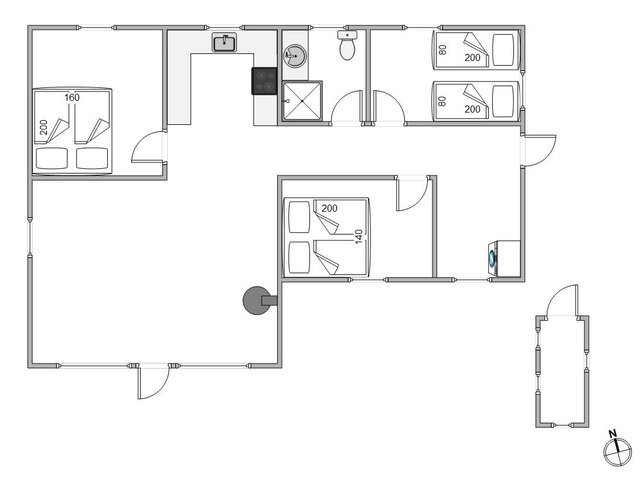 Ferienhaus 80096 in Koubjerg 1, Toftum, Rømø - Bild #13