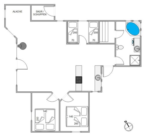 Sommerhus 82074 på Egedesminde 6, Kongsmark, Rømø - Billede #13