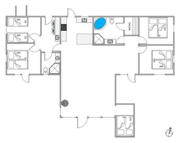 Ferienhaus 87014 in Vestergårdsvænget 16, Sønderstrand, Rømø - Bild #13
