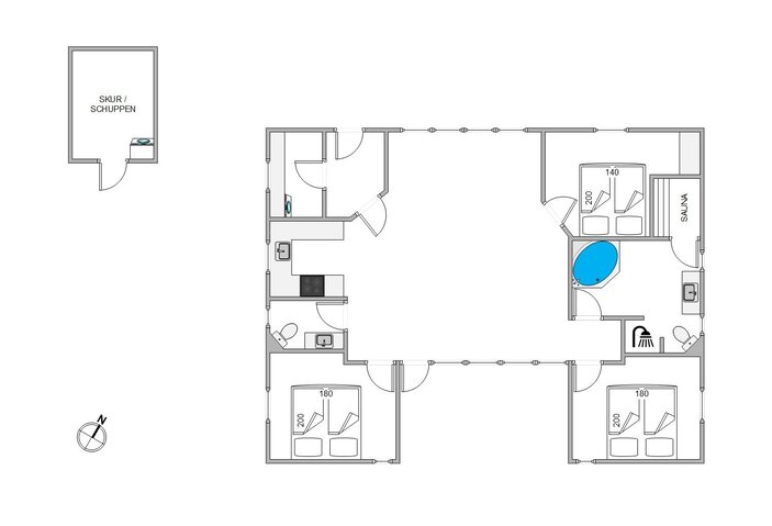 Ferienhaus 87066 in Vestergårdsvænget 1, Sønderstrand, Rømø - Bild #13