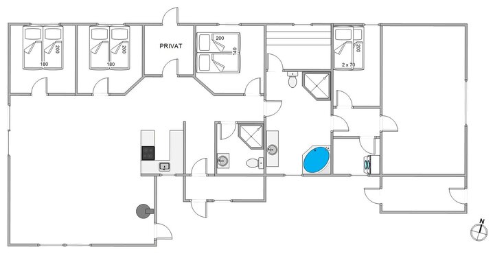 Ferienhaus 87095 in Sneppen 9, Sønderstrand, Rømø - Bild #13