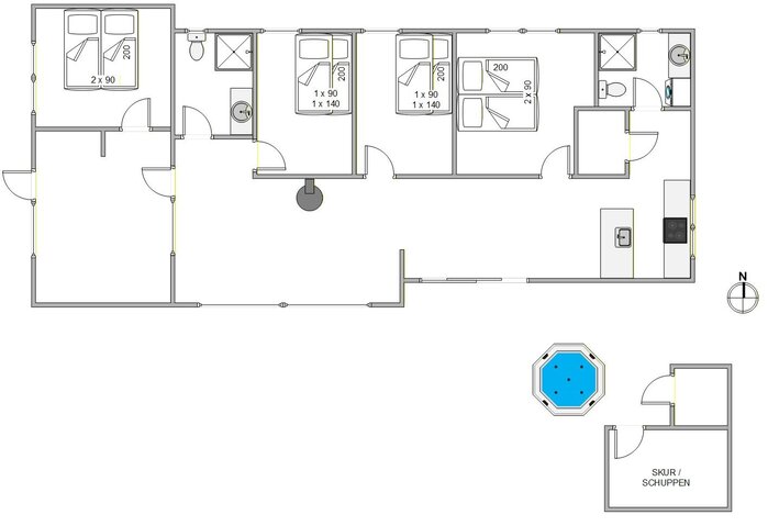 Ferienhaus B2825 in Dortheasvej 50, Bjerregård - Bild #13