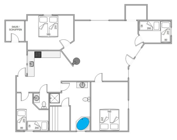 Ferienhaus D3129 in Vesterledvej 20, Haurvig - Bild #13