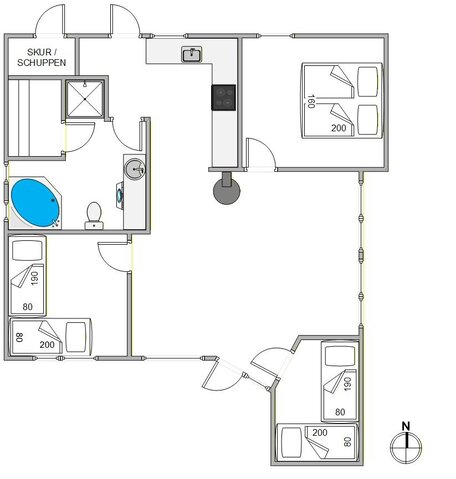Ferienhaus D3477 in Kr Madsens Vej 8, Haurvig - Bild #13