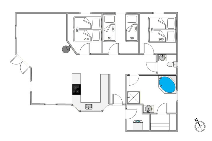 Holiday home E4439 at Tingodden 491, Årgab - Picture #5