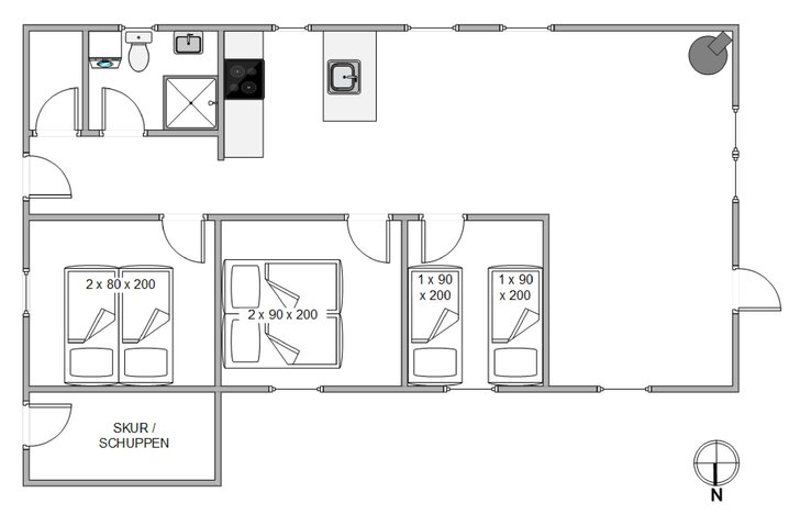 Ferienhaus G5483 in Anker Eskildsens Vej 136, Nr. Lyngvig - Bild #13