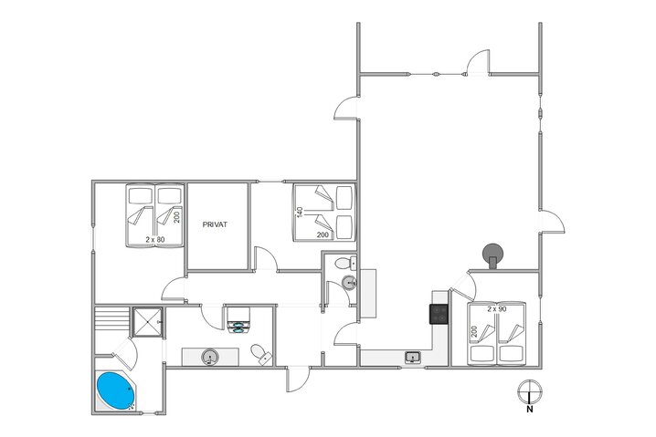 Ferienhaus J6852 in Krylen 51, Houvig - Bild #13