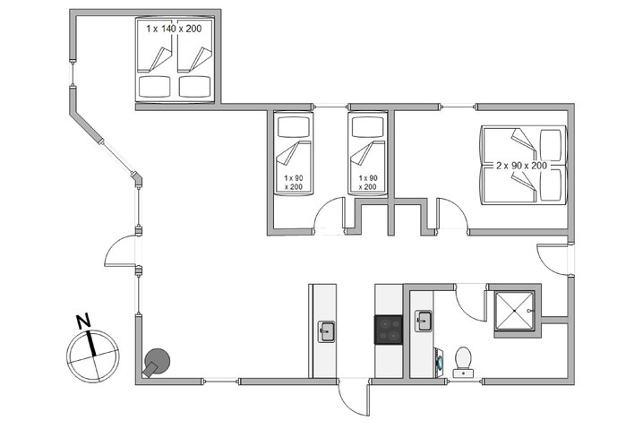 Ferienhaus K6849 in Klitrosevej 10, Lodbjerg Hede - Bild #13