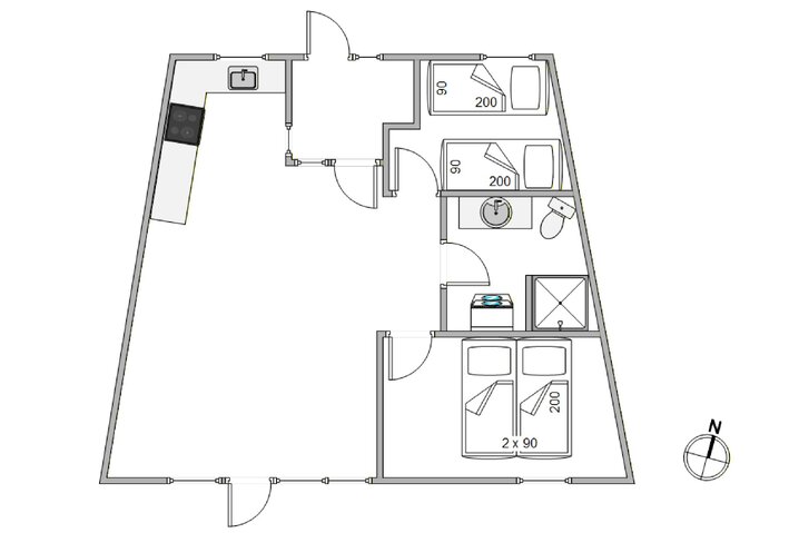 Ferienhaus i6887 in Lodbergsvej 38 D1.8, Søndervig - Bild #13